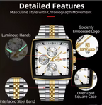 Abu Usman REWARD VIP Mens Watches Waterproof Luminous Sport Watches for Man Stainless Steel Wristwatch.