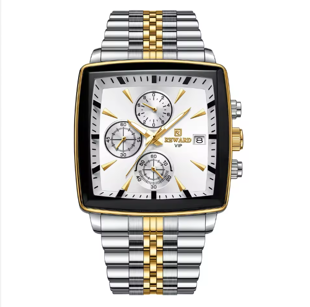 Abu Usman REWARD VIP Mens Watches Waterproof Luminous Sport Watches for Man Stainless Steel Wristwatch.